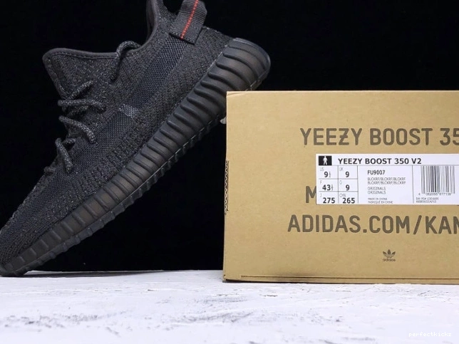 (Reflective) V2 Static 350 Adidas Boost Black - FU9007 Yeezy 0821